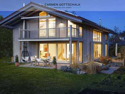 Architektenhaus mit Atmosphäre - Alpenblick von der Terrasse, Ruhe und Sonne