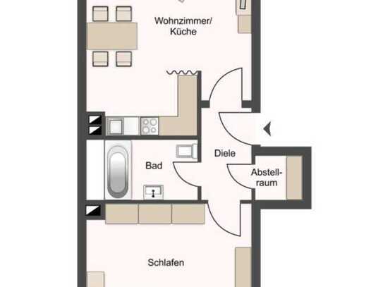 Exklusive, gepflegte 2-Raum-Wohnung mit Balkon und EBK in Solingen