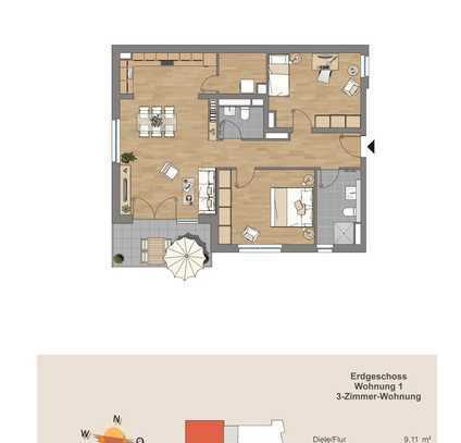 Ihr neues Zuhause! 3-Zi-Wohnung mit sonniger Terrasse, Aufzug und Tiefgarage