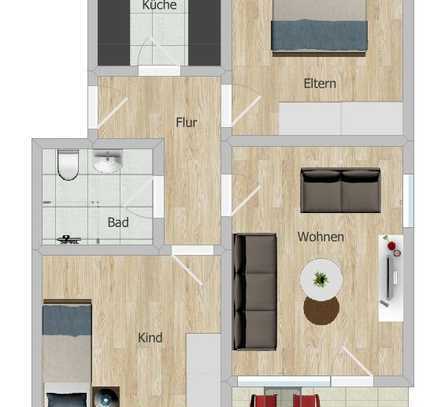 ** Moderne 3,5-Zimmer-Etagenwohnung **