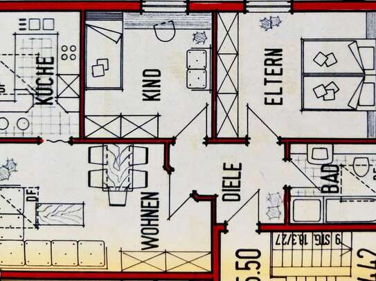 Vollständig renovierte 3-Zimmer-Wohnung mit EBK in Stettfeld