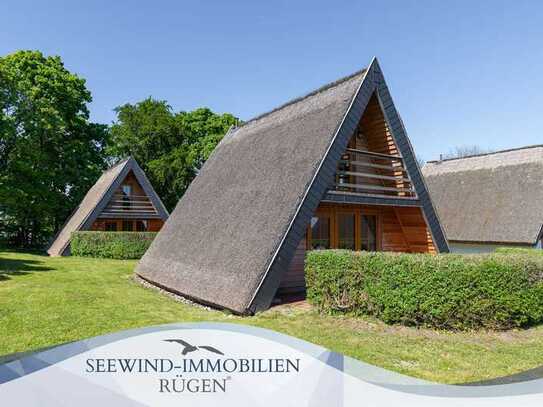 Finnhütte in einmaliger Lage - exklusives Ferienhaus mit Wasserblick auf der Insel Rügen!