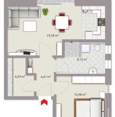 Großzügige Neubau Erdgeschoss Wohnung.