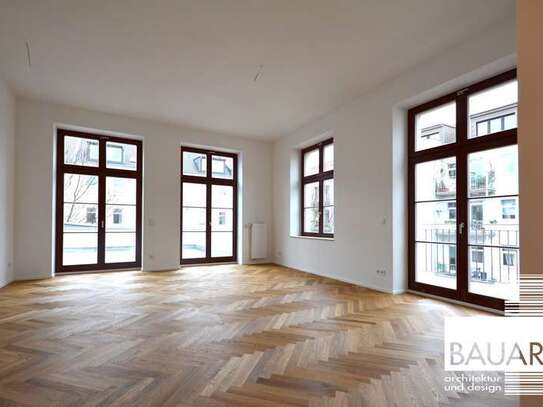 Exklusives Wohnen in *Reudnitz* mit Dachterrasse, Parkett, Fußbodenheizung und Designerbad