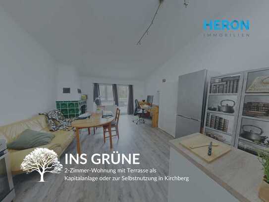 INS GRÜNE – 2-Zimmer-Wohnung mit Terrasse als Kapitalanlage oder zur Selbstnutzung in Kirchberg