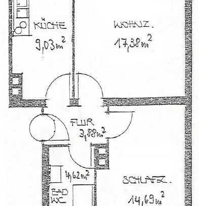 2-Zimmer-Hochparterre-Wohnung in Nürnberger Nordstadt