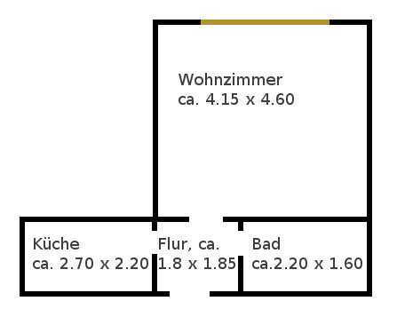 Schöne 1-Zimmer-Wohnung, ideal für Studierende und Pendler