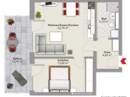Erstbezug - 2-Zimmer-Etagenwohnung in Landsberg