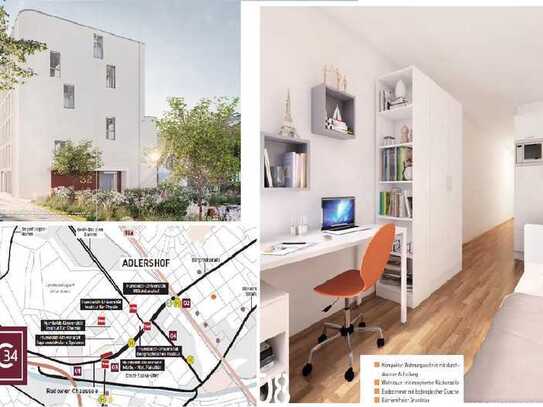 Stilvolle 1-Zimmer-Studio mit gehobener Innenausstattung in Berlin Adlershof (Treptow)