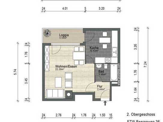 Stilvolle 1-Zimmer-Wohnung mit Balkon und Einbauküche in Gifhorn