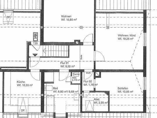 Gepflegte Drei-Zimmer-Eigentumswohnung im Dachgeschoss