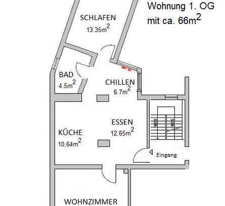 Ansprechende und vollständig renovierte 2-Raum-Wohnung in Wiesbaden