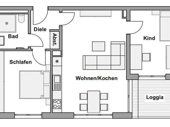 Neubau: 3-Zimmer Servicewohnung in Weilerswist Wohnung A05