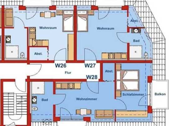 Zum Verkauf: 1-Zimmer-Wohnung in Neubau-Seniorenresidenz in Hechingen – Betreuung durch die Caritas!