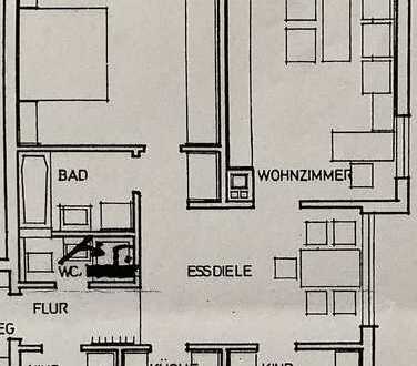 S-HOFFELD:Süd-Aussichtslage,4-Zi-Wohnung,89,5m², gr. Balkon, renoviert, 1150,- €+NK,Garage