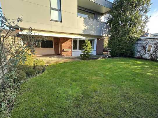 Großzügige Erdgeschoss-Wohnung
mit Garten 
im Ortskern von Rellingen