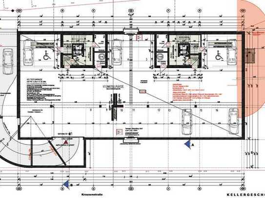 große Stellplätze 2,05 m hoch in Garage / Tiefgarage nicht öffentlich zu vermieten