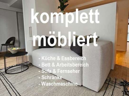 Stilvolle 1-Zimmer-Erdgeschosswohnung mit luxuriöser Vollausstattung und Einbauküche in Aachen