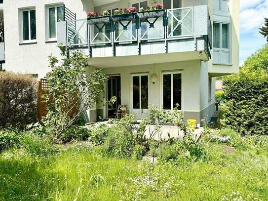 Neuer Preis : barrierefreie Terrassenwohnung mit schönem Garten und PKW Stellplatz