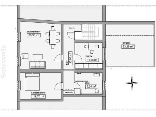 Moderne 2-Zimmer-Wohnung mit großzügiger Terrasse – Erstbezug nach Sanierung ab 01.03.