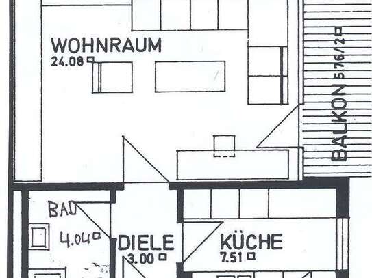 helles 1-Zi.Appartement (für Einpersonenhaushalt) im Wohnpark Solitude