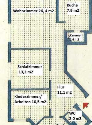 3-Zimmer-Wohnung mit gehobener Innenausstattung, Balkon und EBK