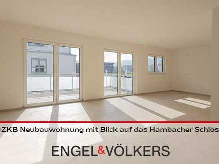 3-ZKB Neubauwohnung mit Balkon und Blick auf das Hambacher Schloss!