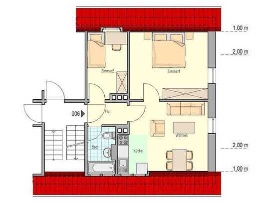 WWS - frisch renovierte DG-Wohnung für Singles