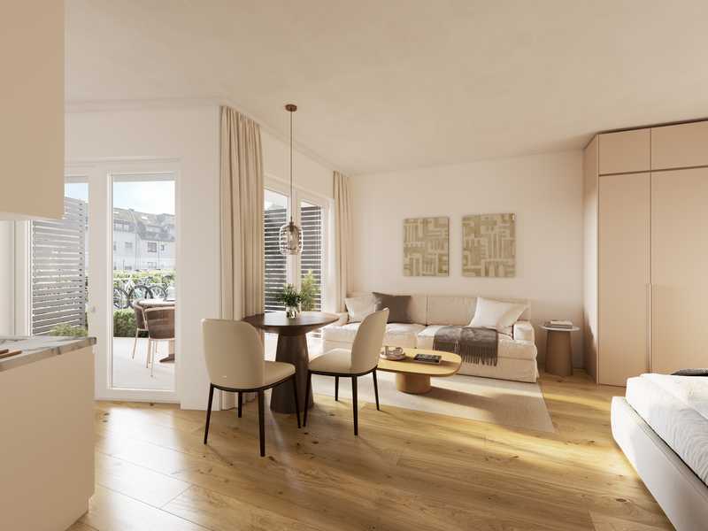 Neubau-Erdgeschosswohnung mit ruhiger Sonnenterrasse