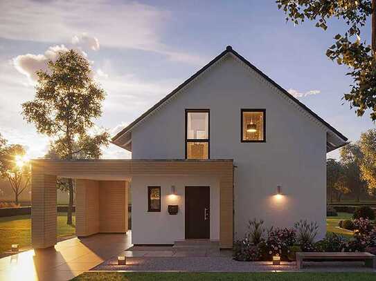 Jetzt Bauen. Jetzt Sparen. Einfamilienhaus mit PV Anlage und Speicher