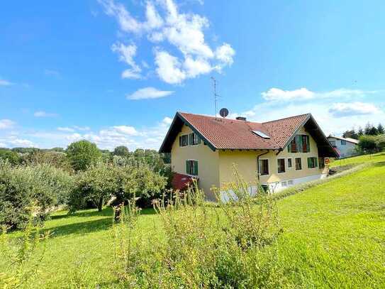 Freistehendes sehr großes Haus mit 2.000 qm Südwest-Grund und Donau-Blick, aufteilbar, 5 Garagen