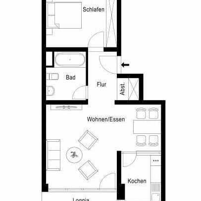 Wohnung mit Balkon, ÖPNV 23 Minuten bis Köln Hbf, 22 Min. bis Düsseldorf Hbf