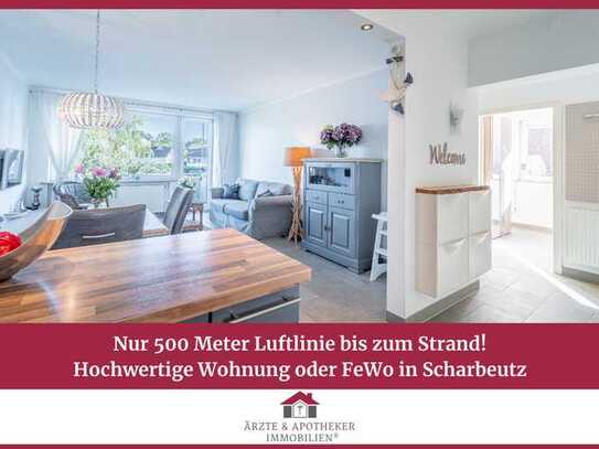 Nur 500 Meter Luftlinie bis zum Strand!
Hochwertige Wohnung oder FeWo in Scharbeutz