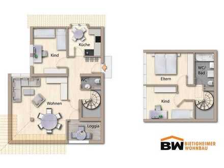 Maisonette-Wohnung in TOP LAGE (Grundfläche ca. 100 m²)