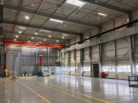 ca. 13.610 m² Produktionshalle ab sofort Verfügbar - mit Krananlagen
