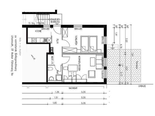 Attraktive und gepflegte 2-Zimmer-Souterrain-Wohnung mit Balkon und EBK in Uttenreuth