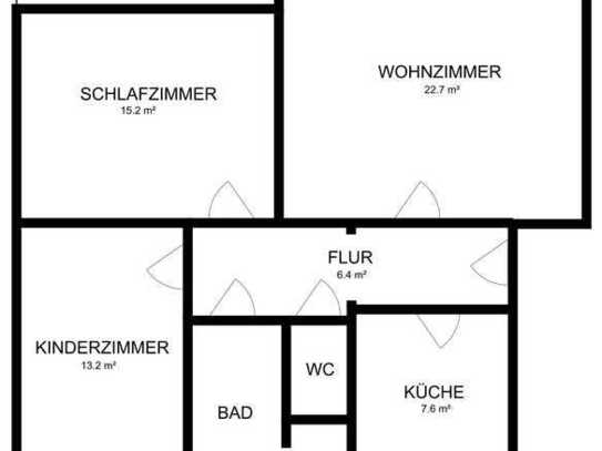 Ansprechende 3-Zimmer-Hochparterre-Wohnung mit Balkon und EBK in Hagen