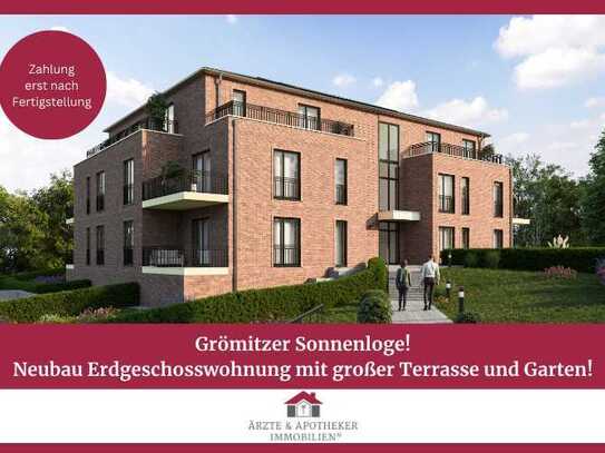 Grömitzer Sonnenloge!
Neubau Erdgeschosswohnung mit großer Terrasse und Garten!