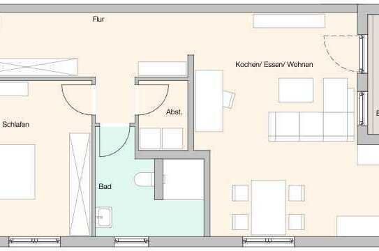 Moderne 2-Zimmer-Wohnung mit großzügigem Balkon im Neubau (2-4)