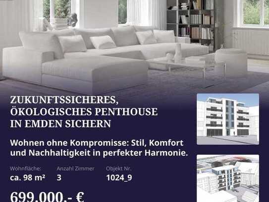 Exklusives Penthouse im Herzen von Emden mit KfW 40 QNG-Zertifikat! 5 % Afa für 2024 sichern.