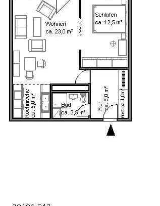 Renovierte 2-Zimmer-Wohnung mit 56,43m² sofort verfügbar