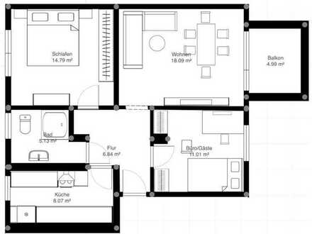 Exklusive 3-Raum-Wohnung mit gehobener Innenausstattung mit EBK in Ratingen