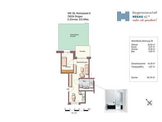 2 Zimmerwohnung in der Innenstadt