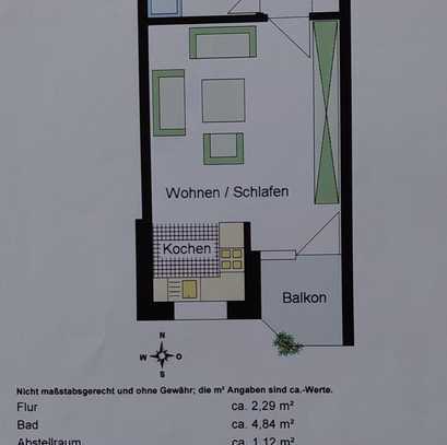 Schönes, möbliertes Apartment mit Südbalkon in Gersthofen