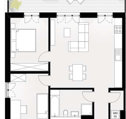 Exklusive 3-Raum-Wohnung-Neubau-Erstbezug mit Balkon in Landau