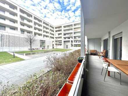 MGF-Group: Attraktive 2-Zimmer-Hochparterre-Wohnung mit großer 
20 m² West-Loggia im Bieterverfahre