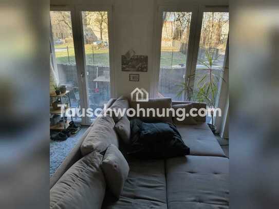 Tauschwohnung: 1-Raumwohnung im EG mit Balkon, Fußbodenheizung und EBK