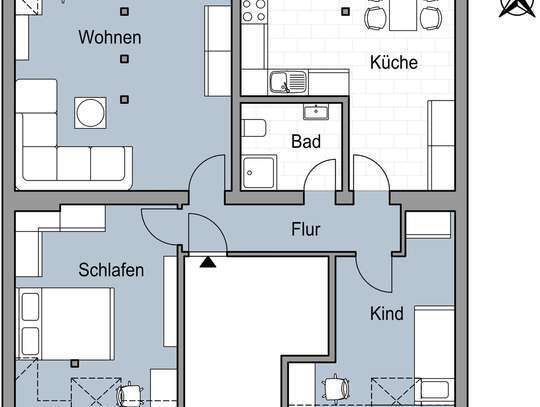 Großzügige Dachgeschosswohnung mit neuem Bad und modernem Vinylboden