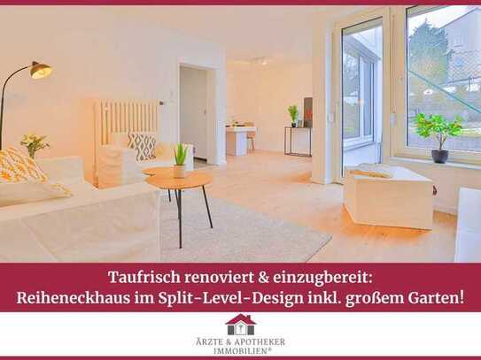 1A renoviertes Reiheneckhaus im 
Split-Level-Design & grüner Lage