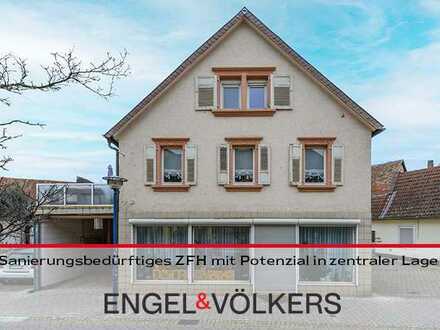 **NEUER PREIS**Sanierungsbedürftiges Zweifamilienhaus mit Potenzial in zentraler Lage!